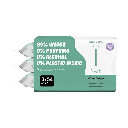Naïf 3er-Pack Water Baby Wipes