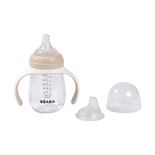 Béaba Mitwachsendes Fläschchen – Evolutiv 2-in-1 – 210 ml – Clay