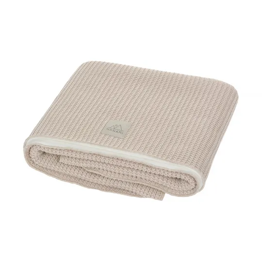 Nanami Junior Decke - Double Rib Knit - 100 x 150 cm - Beige