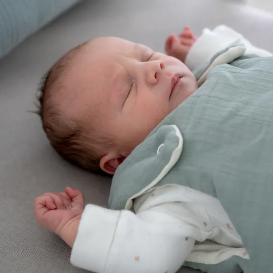 Julius Zöllner Muslin Babyslaapzak - Groen - Maat 68/74