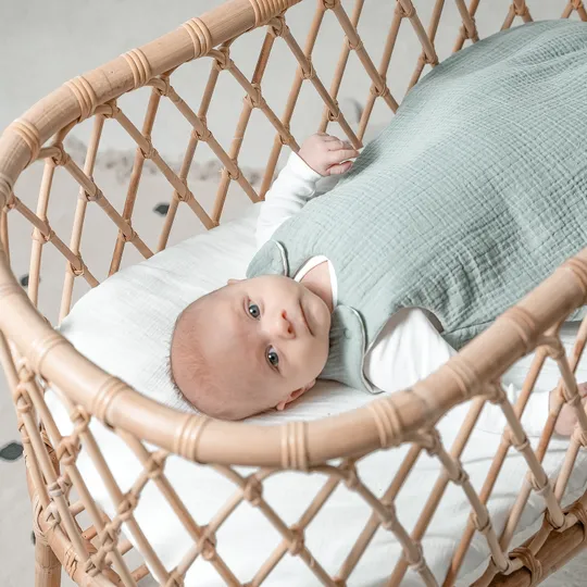 Julius Zöllner Muslin Babyslaapzak - Groen - Maat 68/74