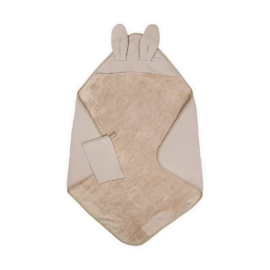 Bamboom Badcape met Washand - Duo Set Waffle - 75x75 cm