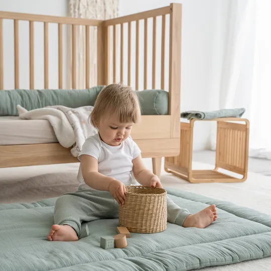 Julius Zöllner Musselin Krabbeldecke