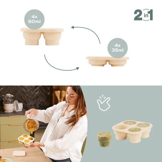 Babymoov Set Silicone Bewaarpotjes + Sabbelaar