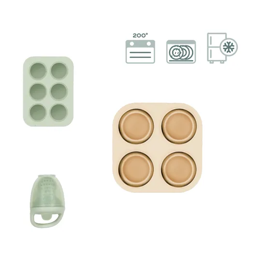 Babymoov Set Silicone Bewaarpotjes + Sabbelaar