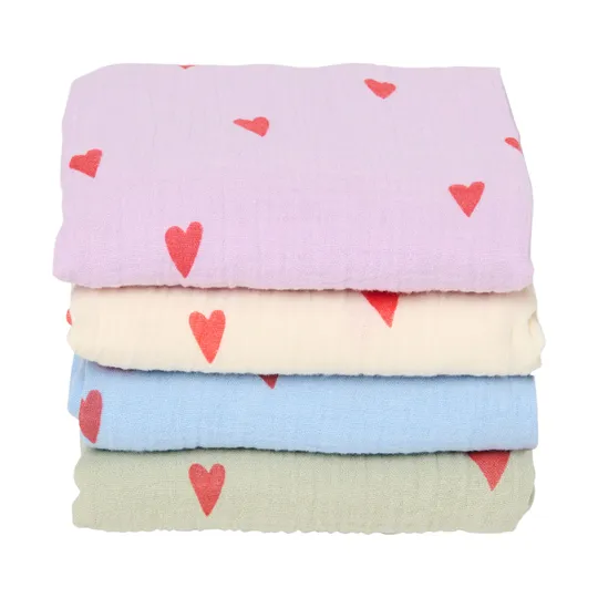 Studio Noos Swaddle - Hearts - 120x120 cm