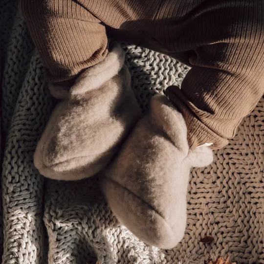 Alwero Newborn Hausschuhe – Merinowolle