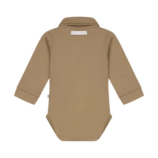 Mats & Merthe Body mit Kragen – Taupe 