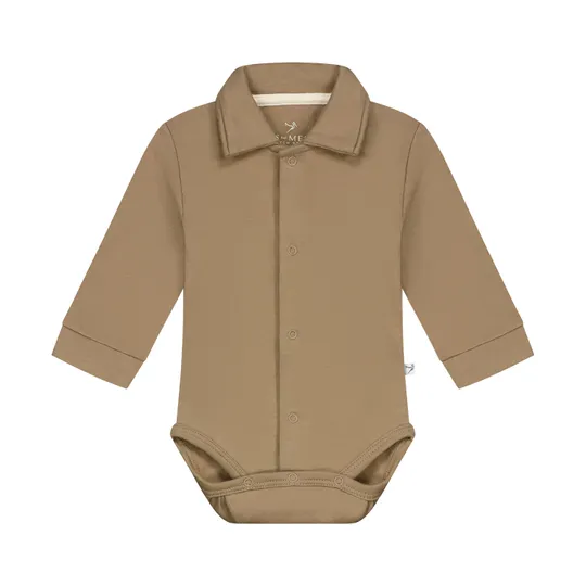 Mats & Merthe Body mit Kragen – Taupe 