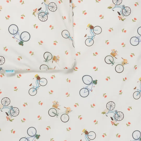 Bink Bedding Fien Bettbezug - 120 x 150 cm - Fahrraddruck