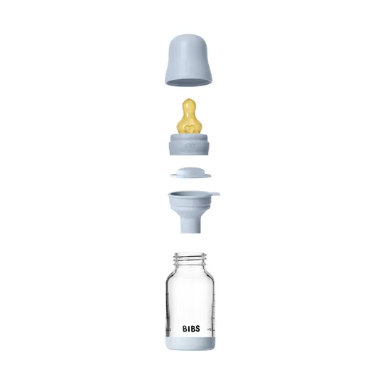 BIBS Flasche - Slow Flow - 120 ml - Glas/Latex