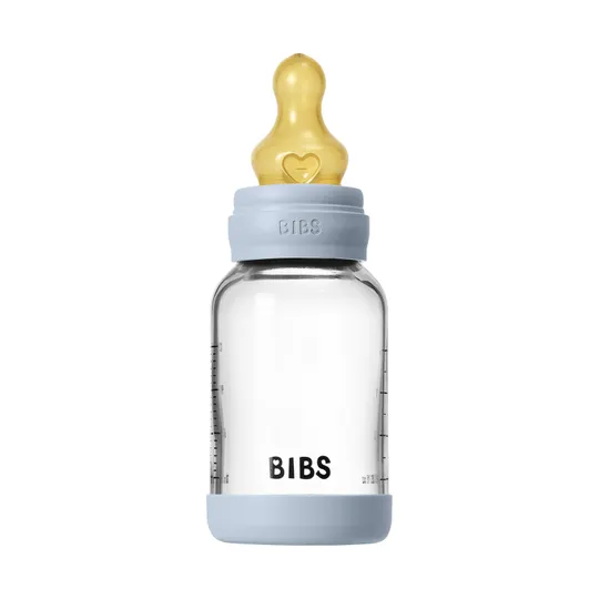 BIBS Flasche - Slow Flow - 120 ml - Glas/Latex
