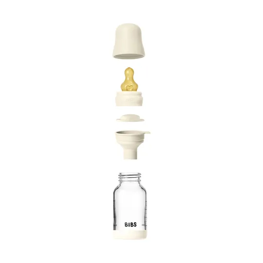 BIBS Fles - Slow Flow - 120 ml - Glas/Latex