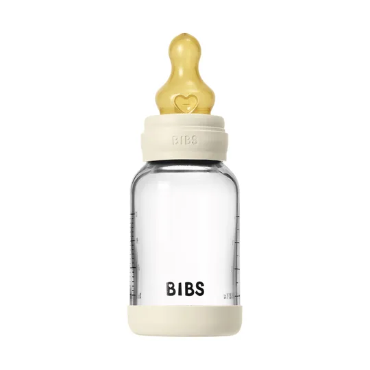 BIBS Flasche - Slow Flow - 120 ml - Glas/Latex