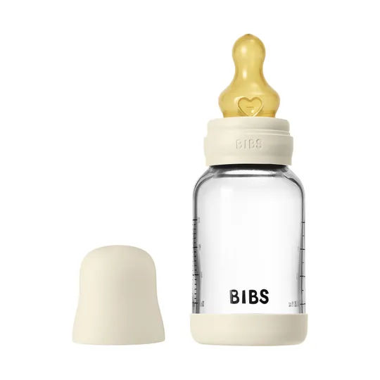 BIBS Flasche - Slow Flow - 120 ml - Glas/Latex