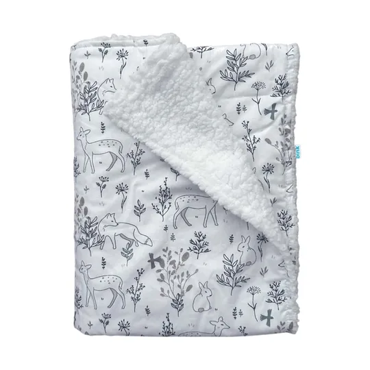 Bink Bedding Bettdecke Doppelseitig 100 x 150 cm - Bas / Sherpa Offwhite