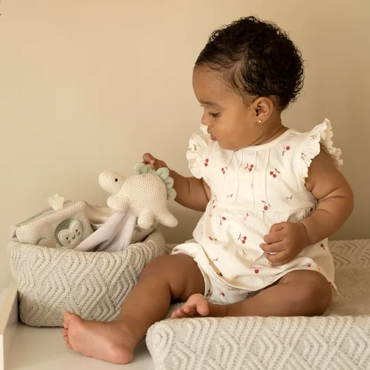 Baby's Only Speendoekje - Animals - Laurel Green/Warm Linen