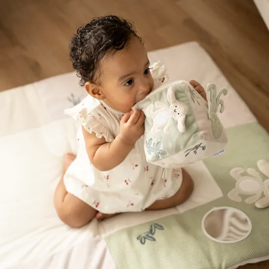 Baby’s Only Aktivitätenwürfel - Animals - Laurel Green/Warm Linen