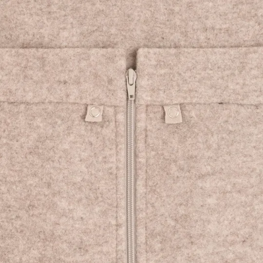 Baby's Only Voetenzak Autostoel 0+ - Merino Brushed Meadow - Ecru