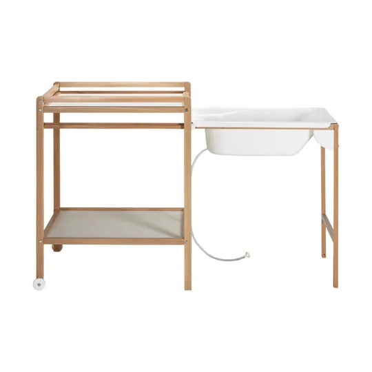 Babypark Exklusiv Wickeltisch Inklusive Badewanne - Natur