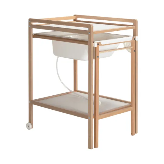 Babypark Exklusiv Wickeltisch Inklusive Badewanne - Natur
