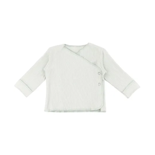 Bamboom Overslagshirt - Pure - Lange Mouw - Blauw