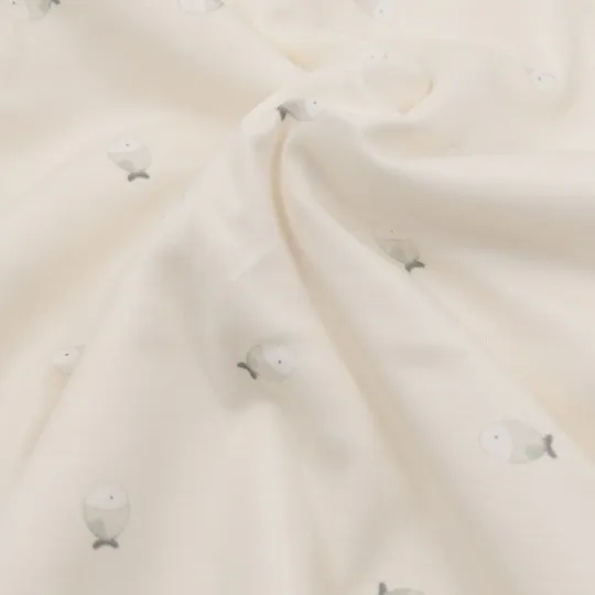 Bamboom Babydecke - Jersey Print - Fishes