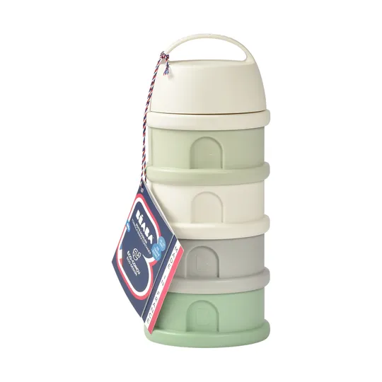 Beaba Milchpulverbox - Cotton White / Sage Green
