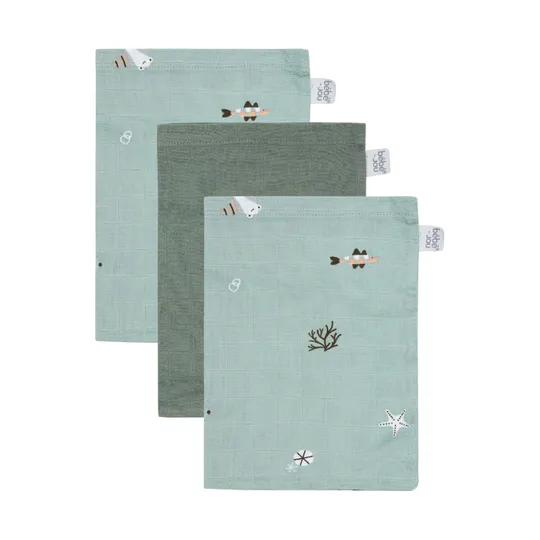 Bebe-Jou Ocean Vibes Hydrofiel Washand - 3 Stuks