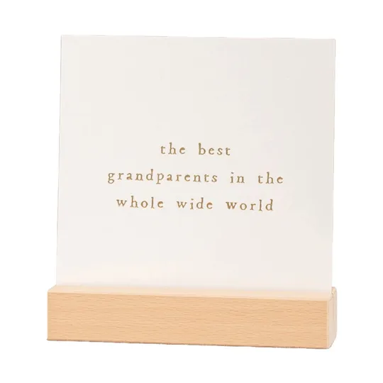 Ikpakjein Houten Houder - Goudfolie - The Best Grandparents In The Wholewide World