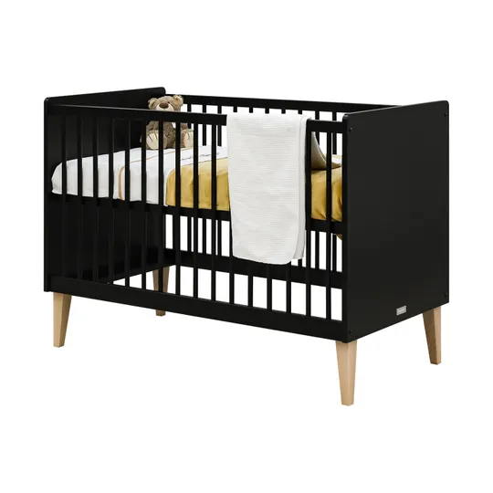 Bopita Lena Ledikant - 60 x 120 cm - Zwart / Naturel