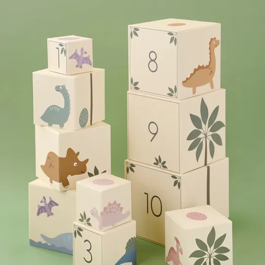 Jabadabado Stapeltoren Blokken - Dino 1-10