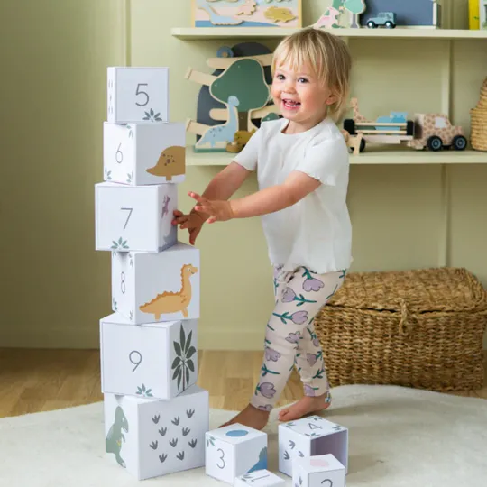Jabadabado Stapeltoren Blokken - Dino 1-10