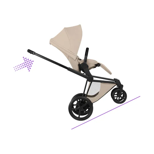 Cybex e-Priam 5 Style Kinderwagen 2-in-1 - Mattschwarzes Gestell