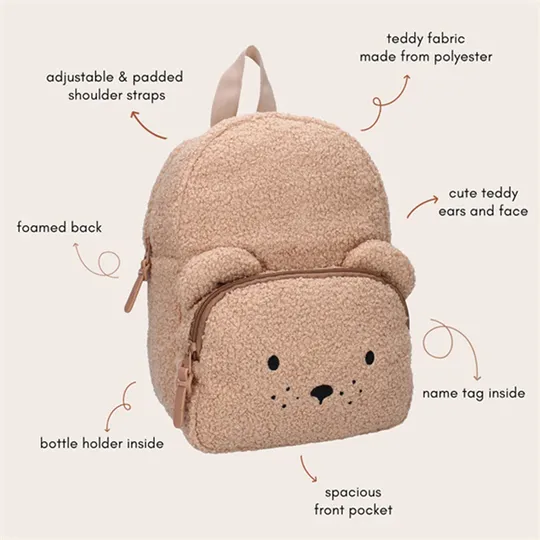 Kidzroom Rugzak - Pisa Comfort Friends - Teddy