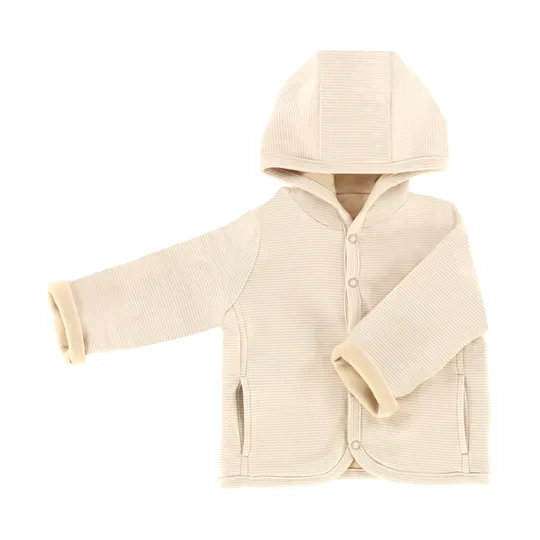 DAY Kapuzenjacke – Gestreift – Cappuccino
