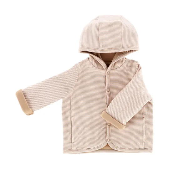 DAY Jasje Met Capuchon Gestreept - Mocha