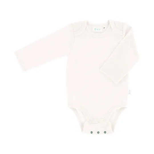 DAY Strampelanzug Langarm + Grow-Along - Off White