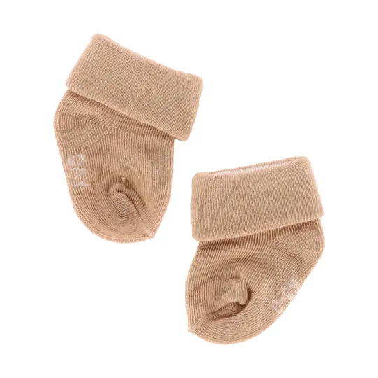 DAY Sokjes Gestreept - Mocha - 0-6 Mnd