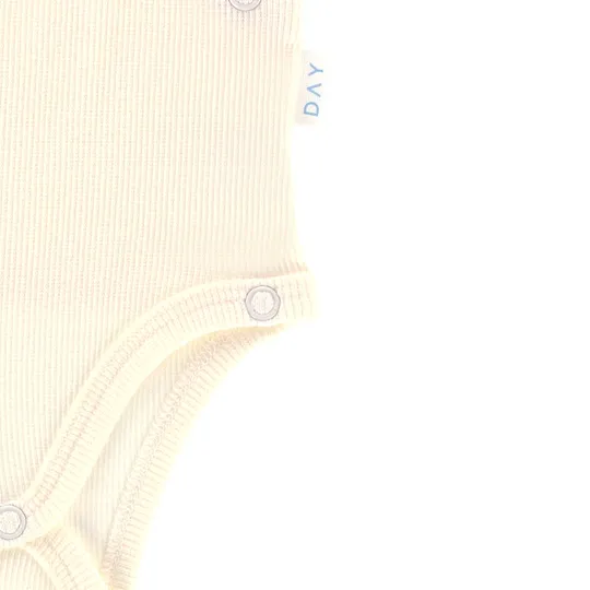DAY Wickelbody Langarm Ripp - Cream