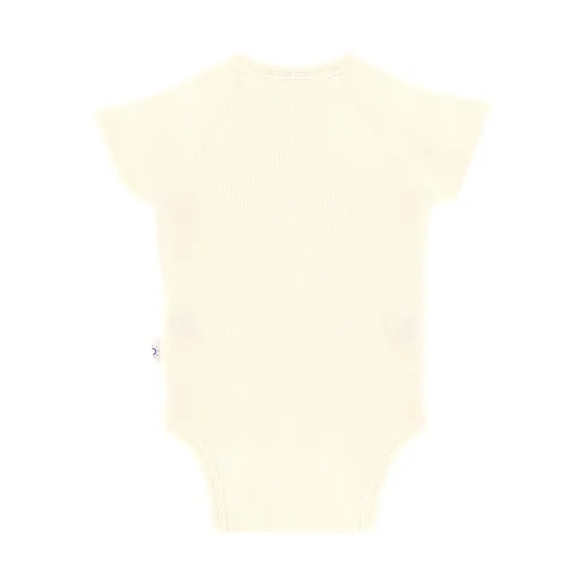 DAY Wickelbody Kurzarm Rib - Cream