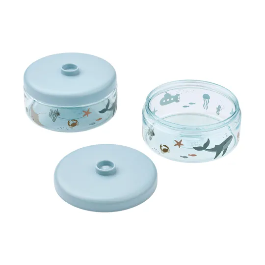 Liewood Dominique Baby Food Tritan Boxes 500 ml 2-Pack - Sea Creature / Sandy