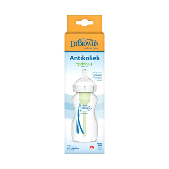 Dr. Brown's Options+ Anti-colic Brede Halsfles 270 ml