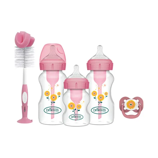 Dr. Brown's Options+ Giftset - Brede Hals - Roze