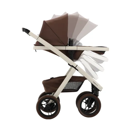 Dubatti Two E2 Kinderwagen 2-in-1 - Chalk-Brown