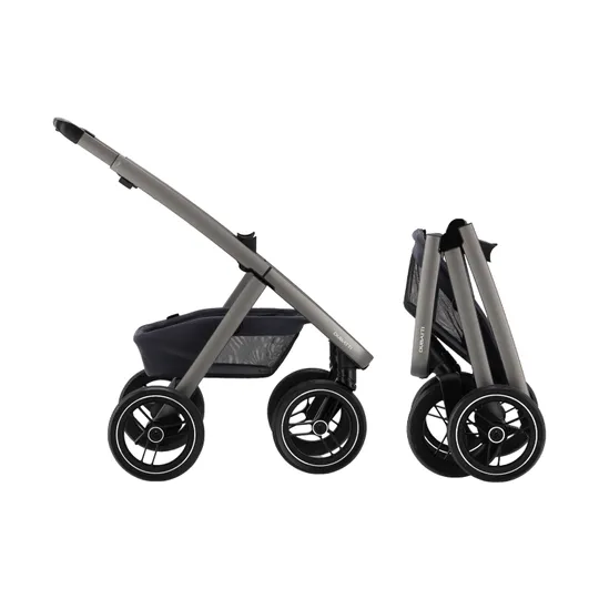 Dubatti Two E2 Kinderwagen 2-in-1 - Satin Gray-Black / Night Blue