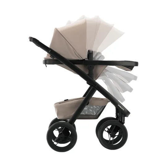Dubatti Two E2 Kinderwagen 2-in-1 - Black-Brown/ Soft Taupe