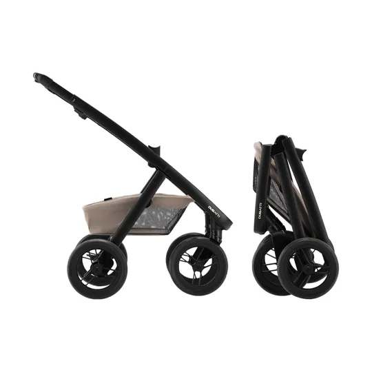 Dubatti Two E2 Kinderwagen 2-in-1 - Black-Brown / Soft Taupe