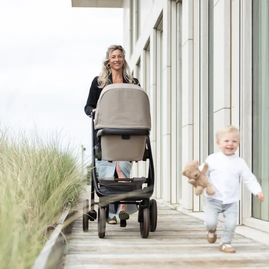 Dubatti Two E2 Kinderwagen 2-in-1 - Black-Brown/ Soft Taupe