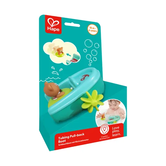 Hape Badespielzeug - Tubing Pull-back Boat